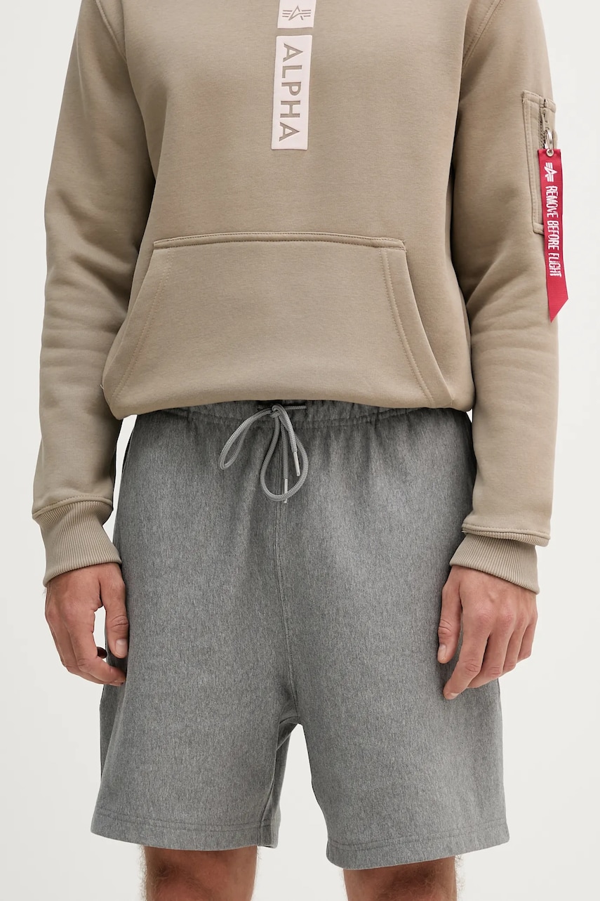 Levně Kraťasy Calvin Klein Jeans pánské, šedá barva, LV04RC280G