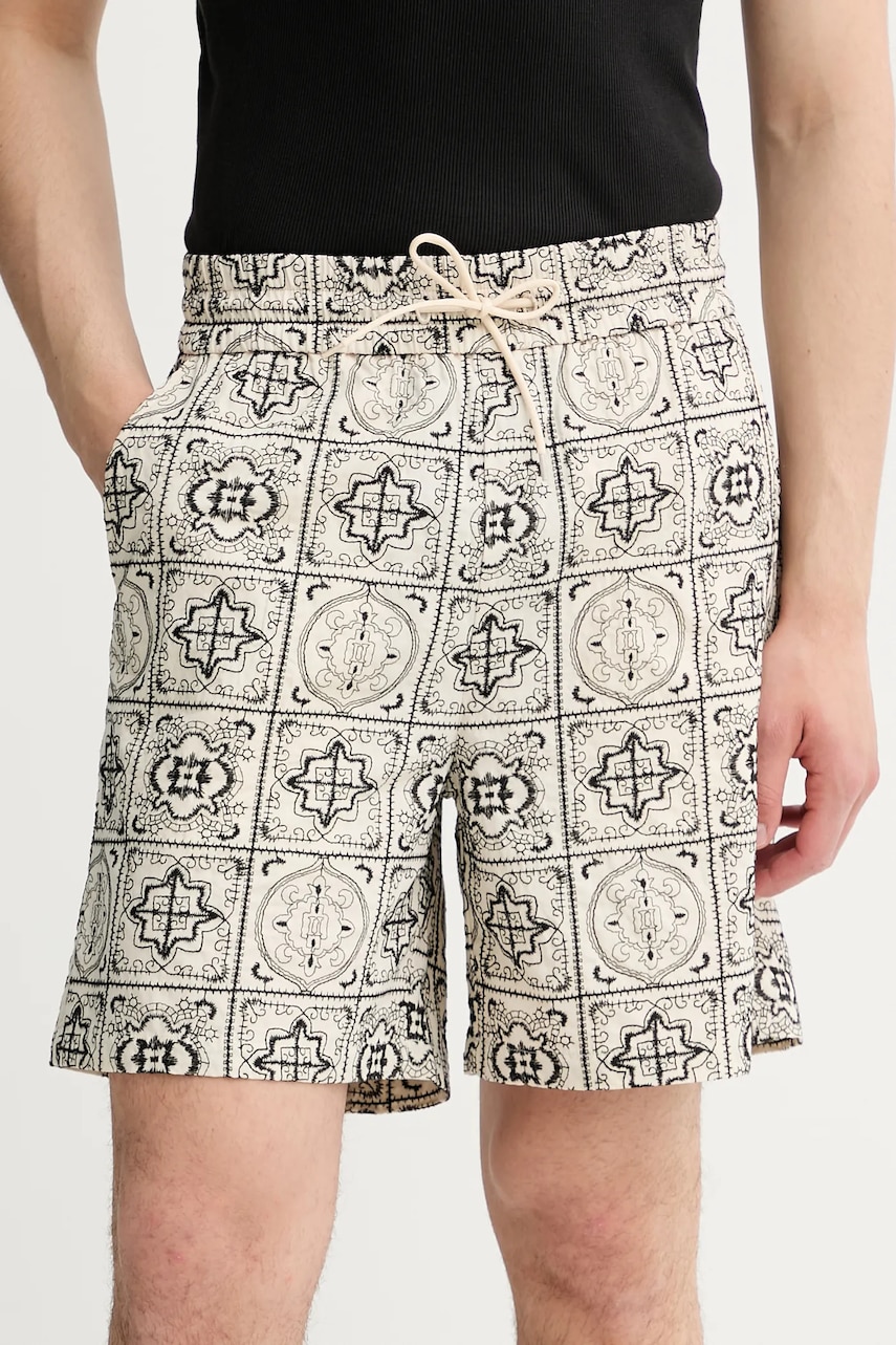 Les Deux pantaloni scurți din bumbac Harry culoarea bej, 1000109