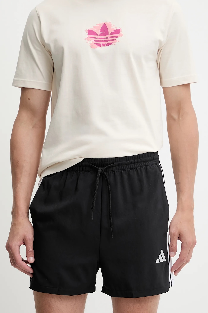 adidas pantaloni scurți Essentials 3-Stripes Chelsea culoarea negru, IM7850
