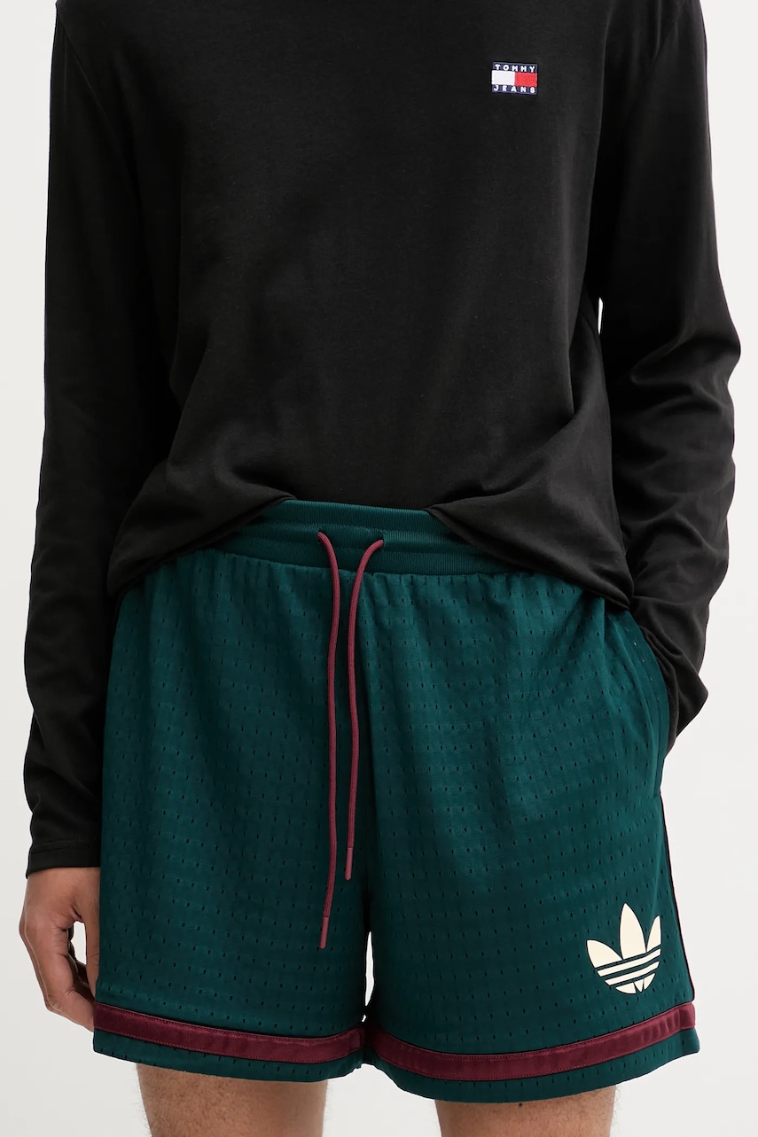 adidas Originals pantaloni scurți Warp Knit Short culoarea verde, JN1174