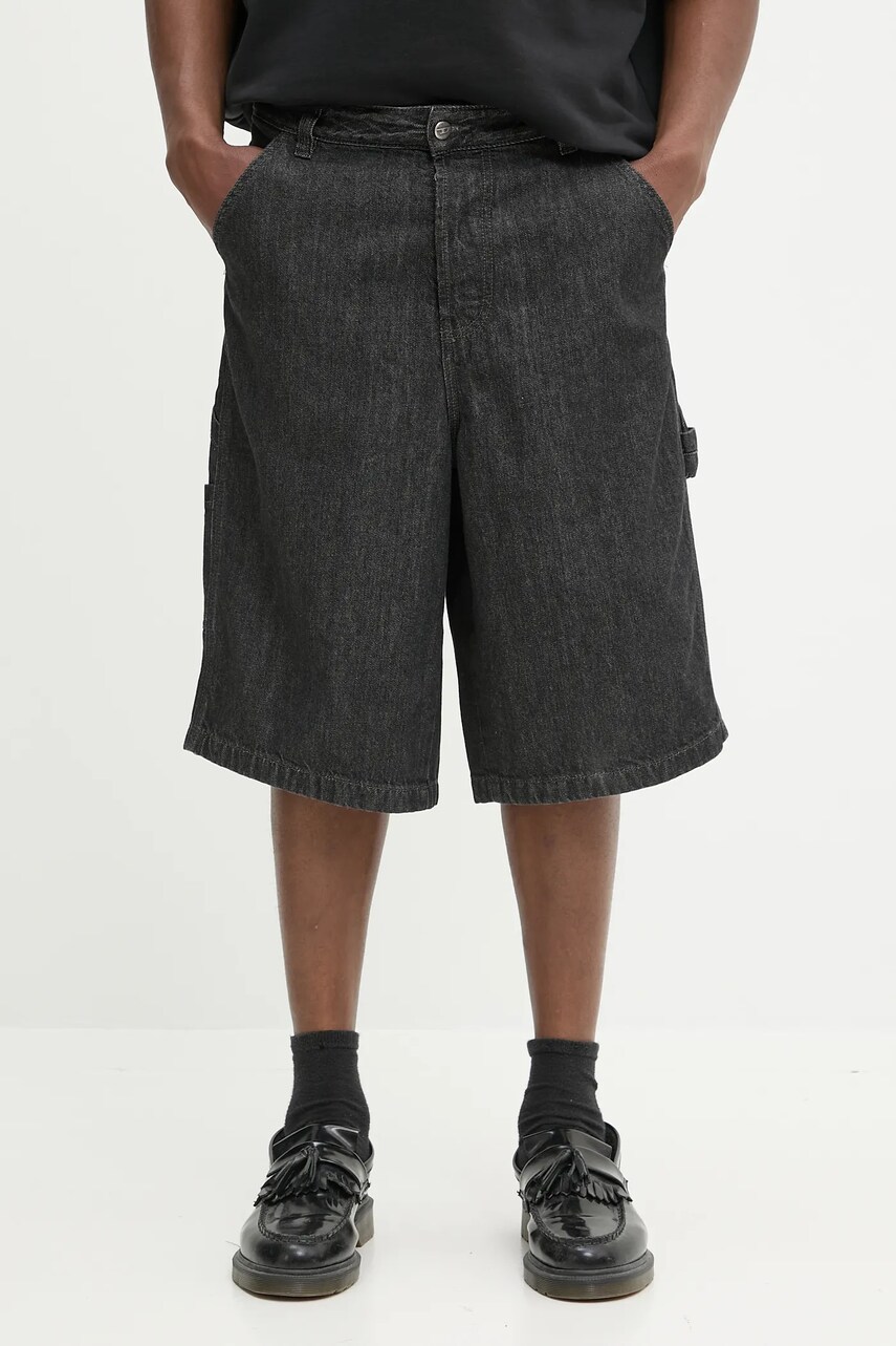 Diesel pantaloni scurți jeans D-LIVERY-W-SHORT culoarea negru, A19270.09M65