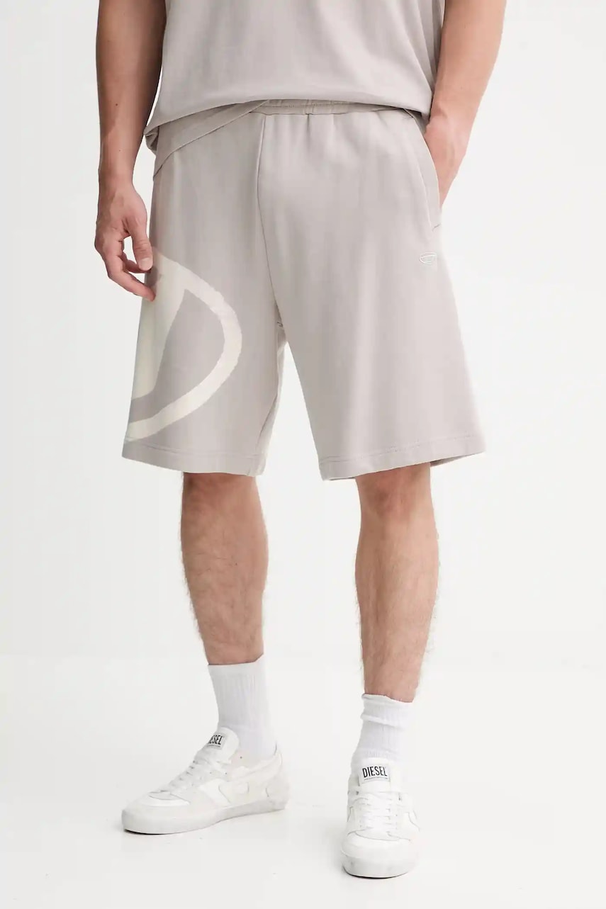 Diesel pantaloni scurți din bumbac P-CROW culoarea gri, A15260.0PJAX