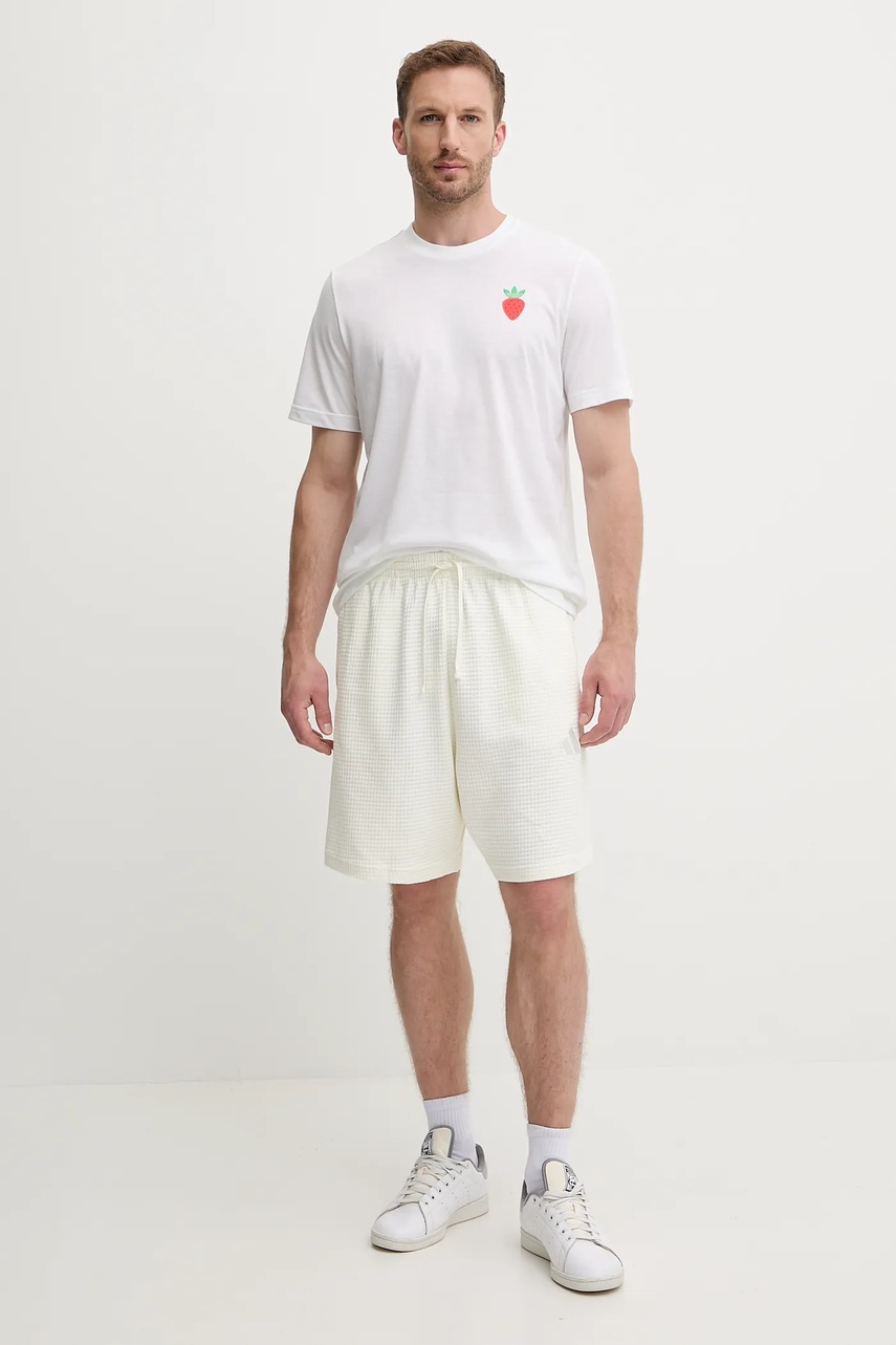 Хлопковые шорты adidas All SZN цвет бежевый JL6562