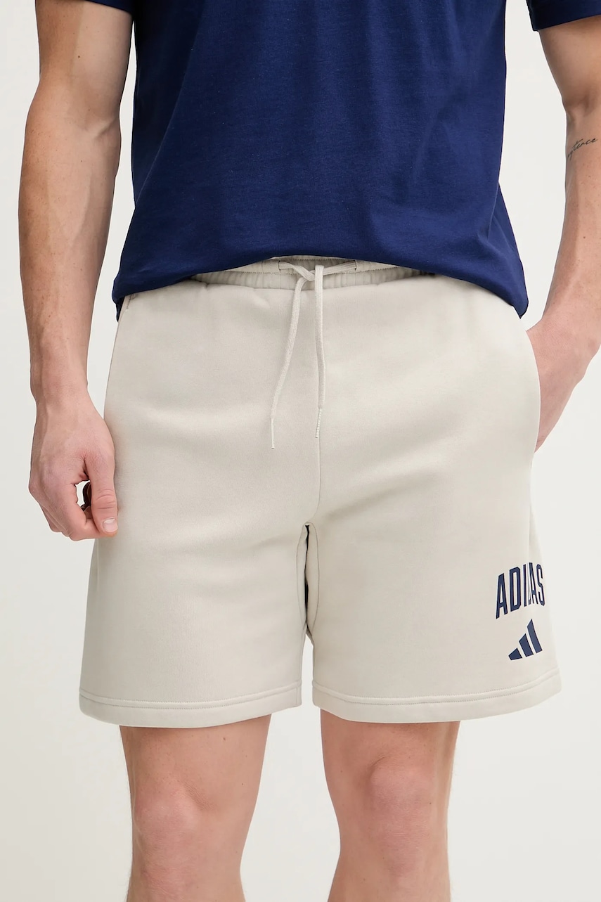 adidas pantaloni scurți Collegiate culoarea bej, JM1726