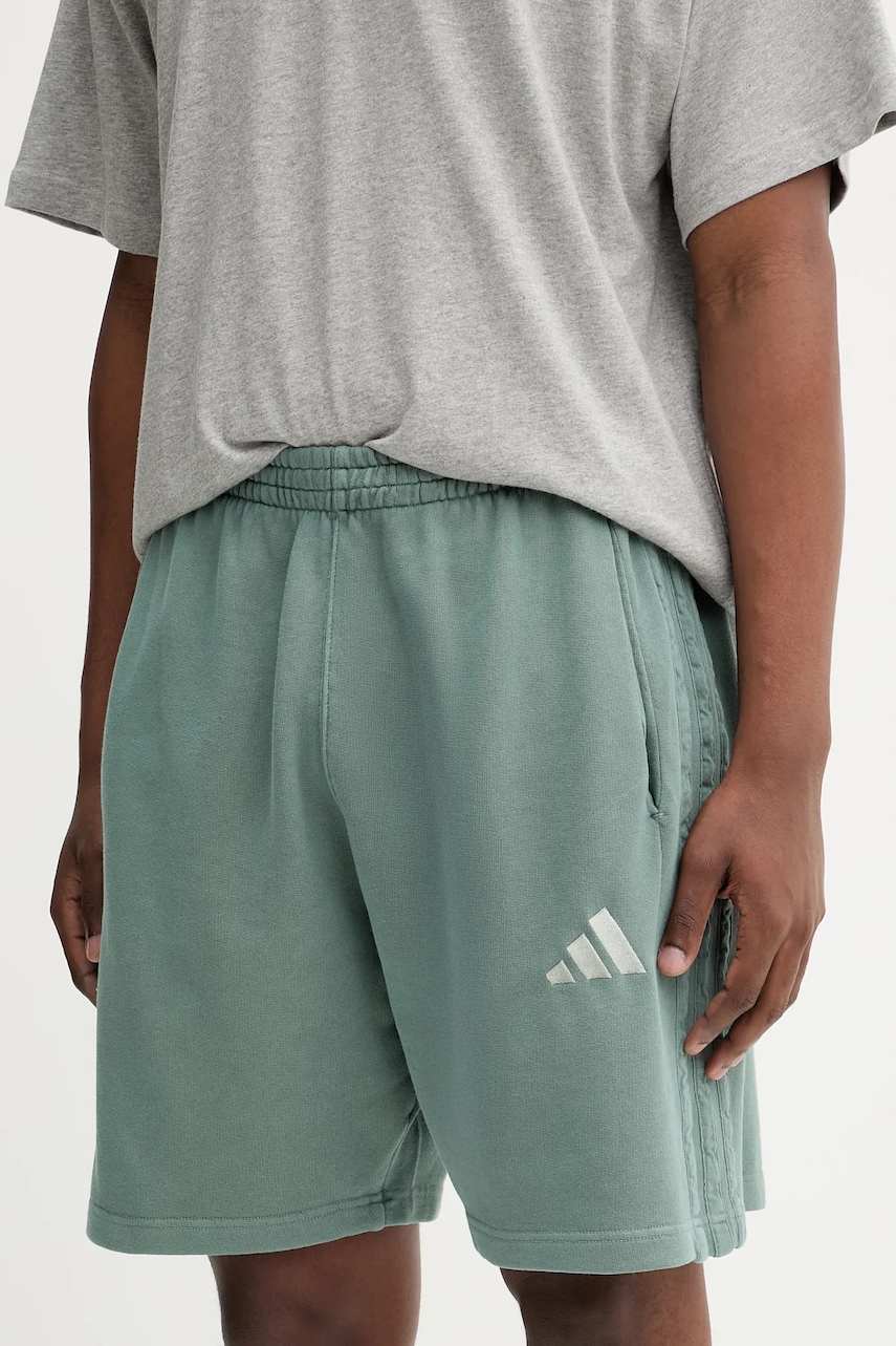 adidas pantaloni scurți din bumbac All SZN culoarea verde, JN0606
