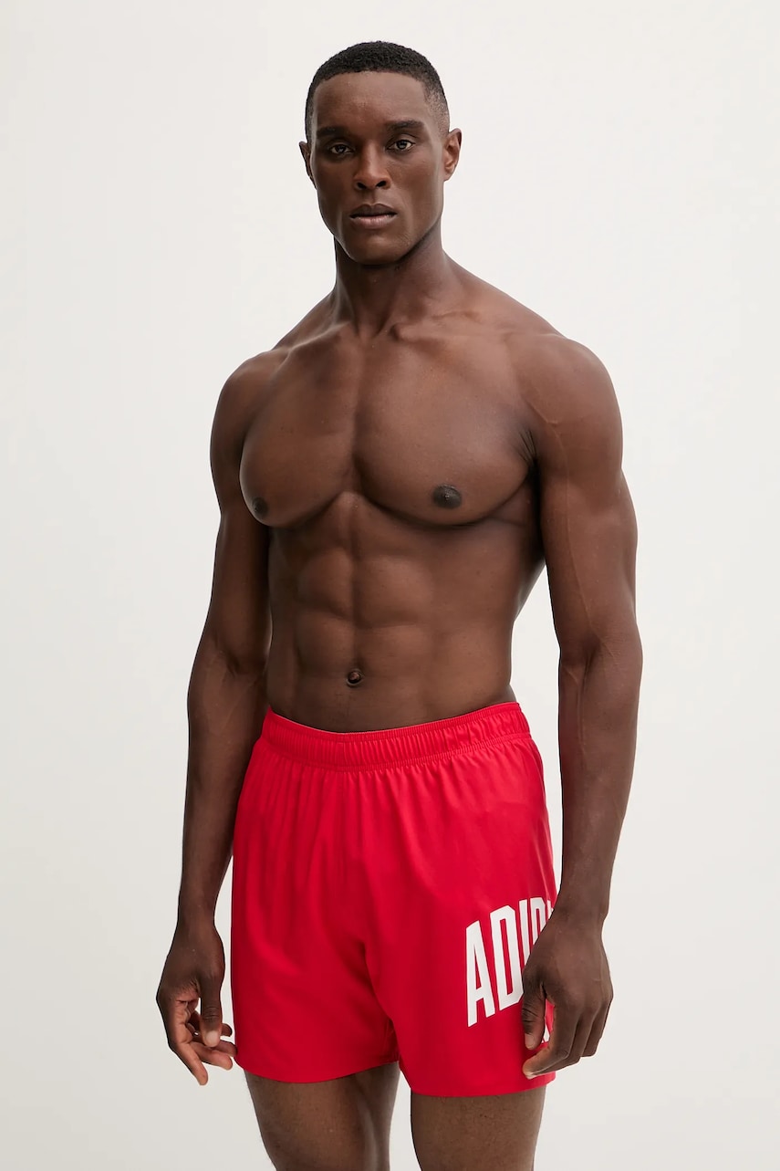 adidas pantaloni scurți de baie COLLGT SH 5IN culoarea rosu, JX2661