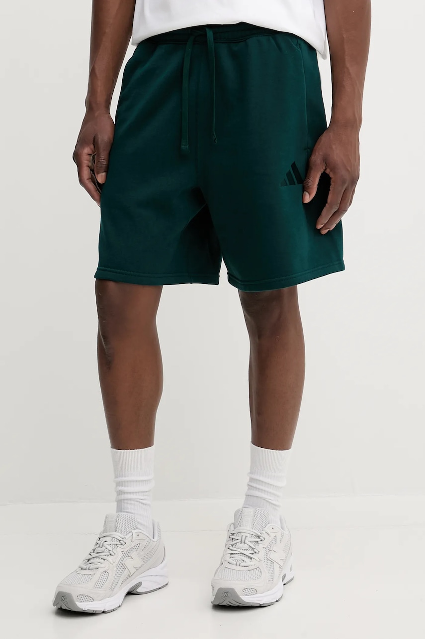 adidas pantaloni scurți All SZN culoarea verde, KC5841