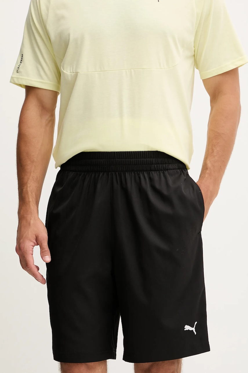 Puma pantaloni scurți de antrenament culoarea negru, 682604