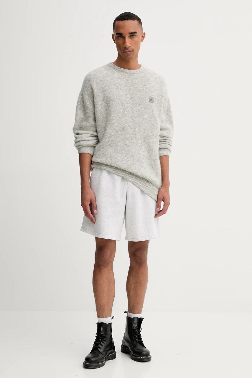 Шорты American Vintage цвет серый меланж MBAP09A