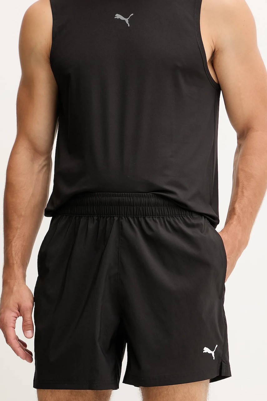 Puma pantaloni scurți de antrenament culoarea negru, 525911