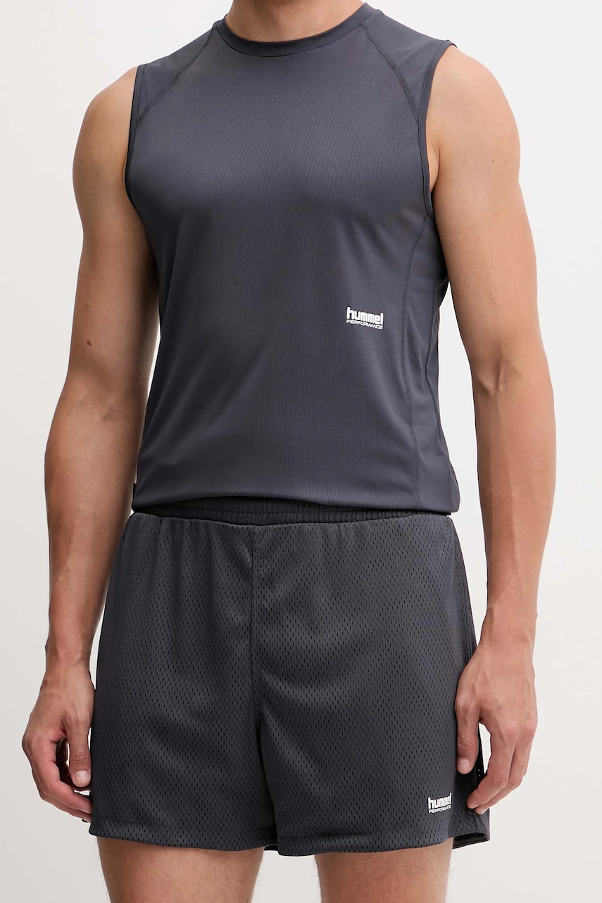 Hummel pantaloni scurți sport culoarea gri, 230359