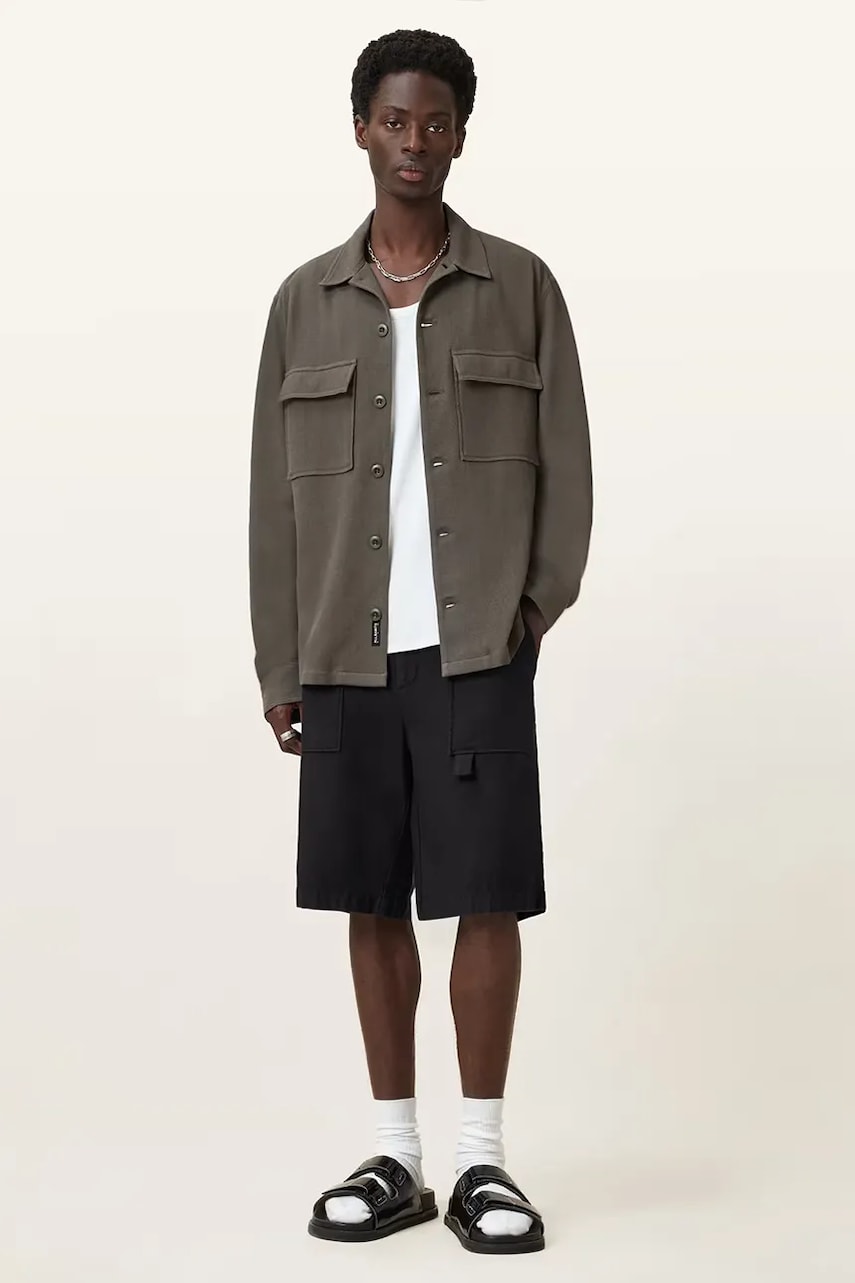 AllSaints pantaloni scurți TALBOT culoarea negru, M008TC