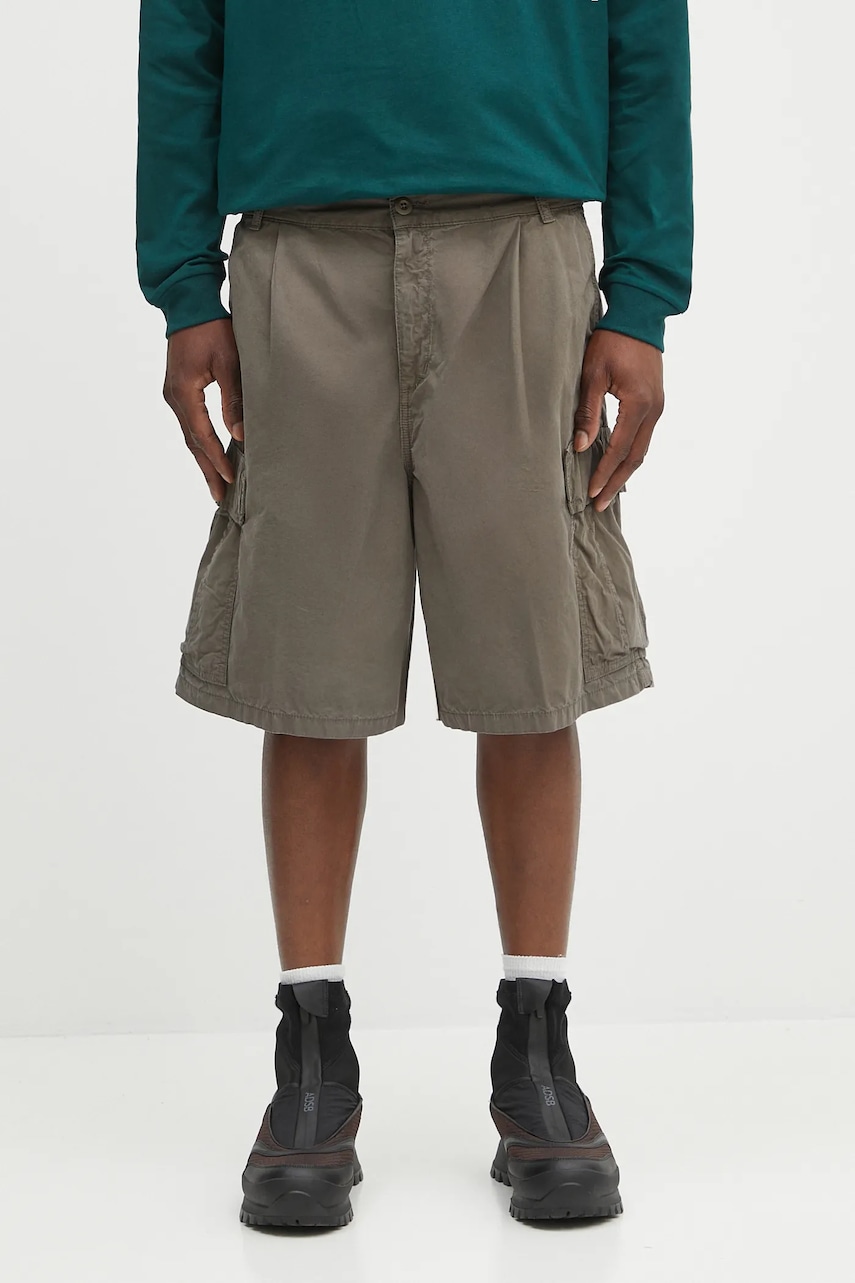 Carhartt WIP pantaloni scurți din bumbac Cole Cargo culoarea verde, I035566.2ZZGD