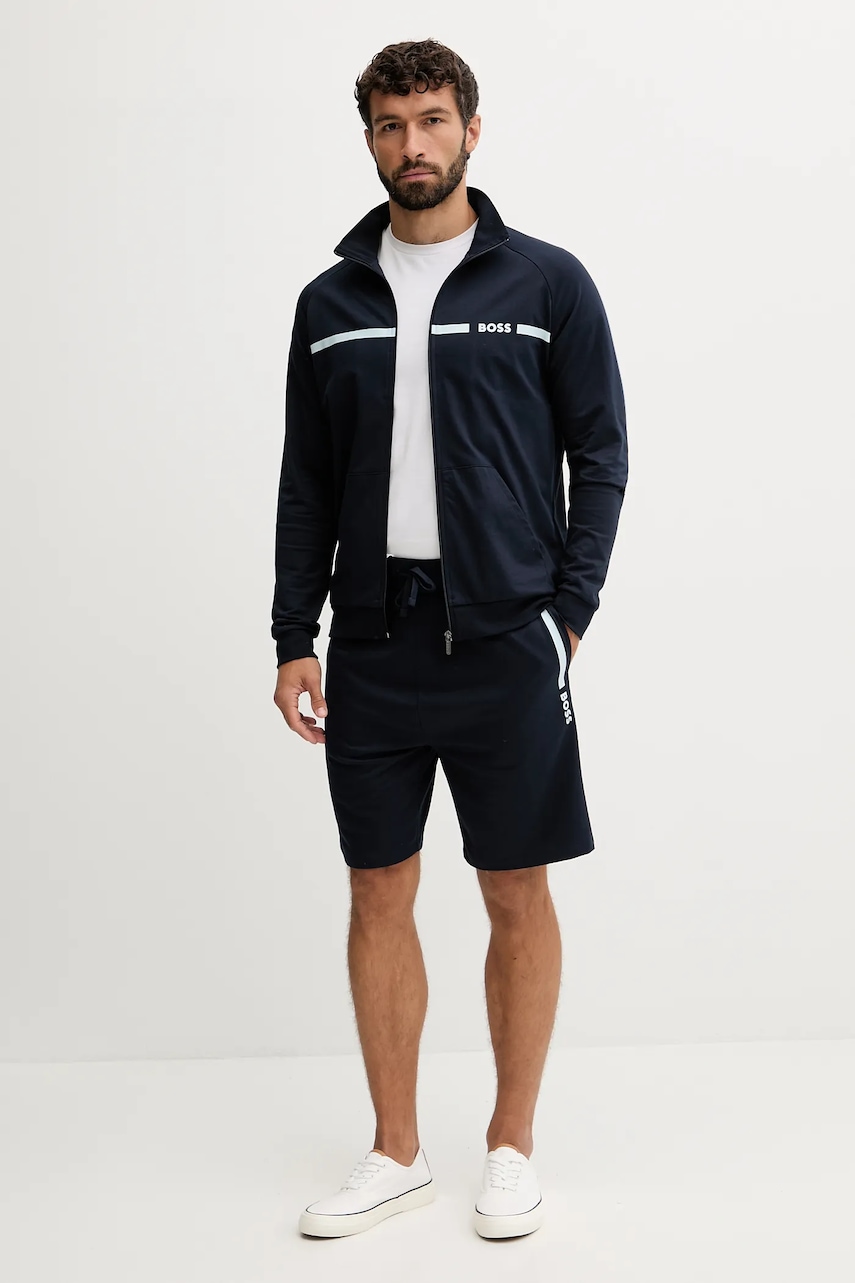 Хлопковые шорты лаунж BOSS цвет синий 50545560 Хлопковые шорты лаунж BOSS цвет синий 50545560