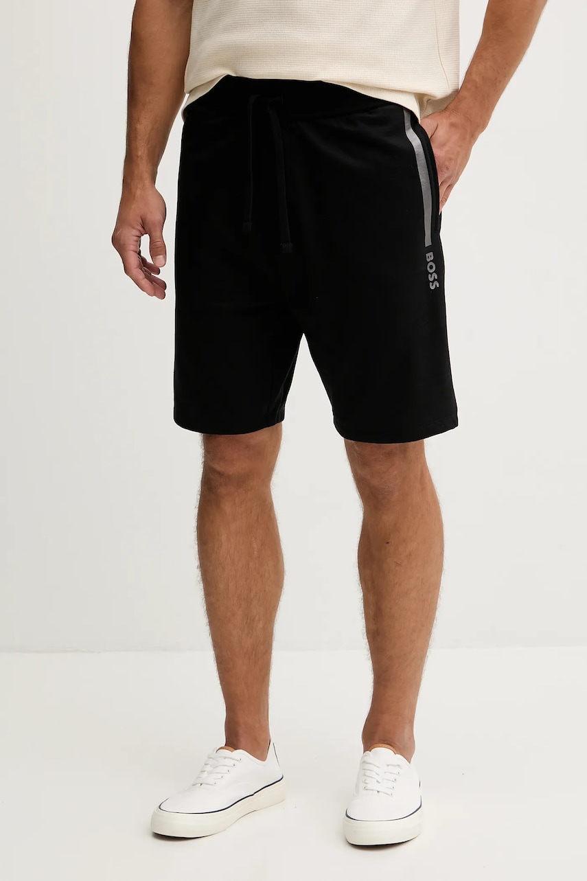 BOSS pantaloni scurți din bumbac lounge culoarea negru, 50545560