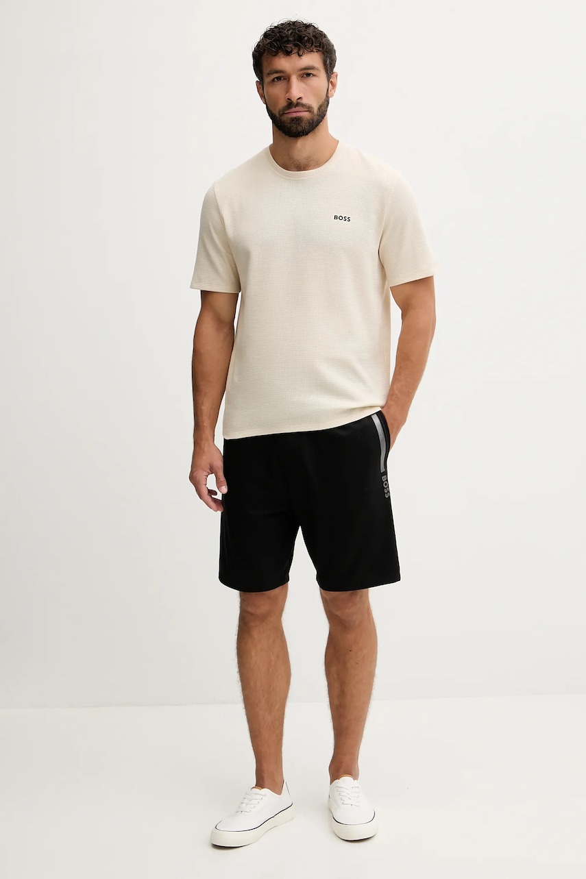 Хлопковые шорты лаунж BOSS цвет чёрный 50545560 Хлопковые шорты лаунж BOSS цвет чёрный 50545560