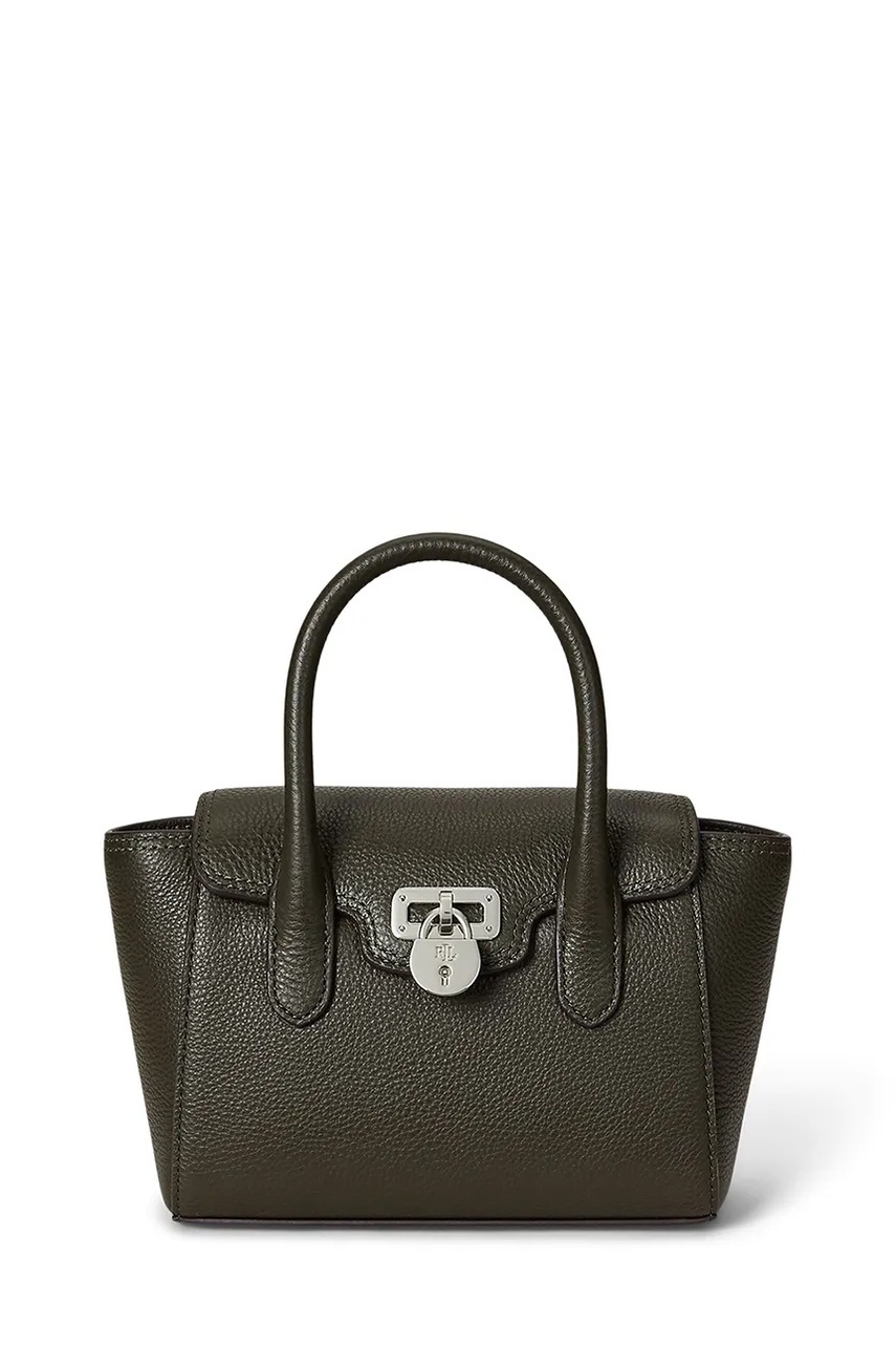 Levně Kožená kabelka Lauren Ralph Lauren hnědá barva, 431969349
