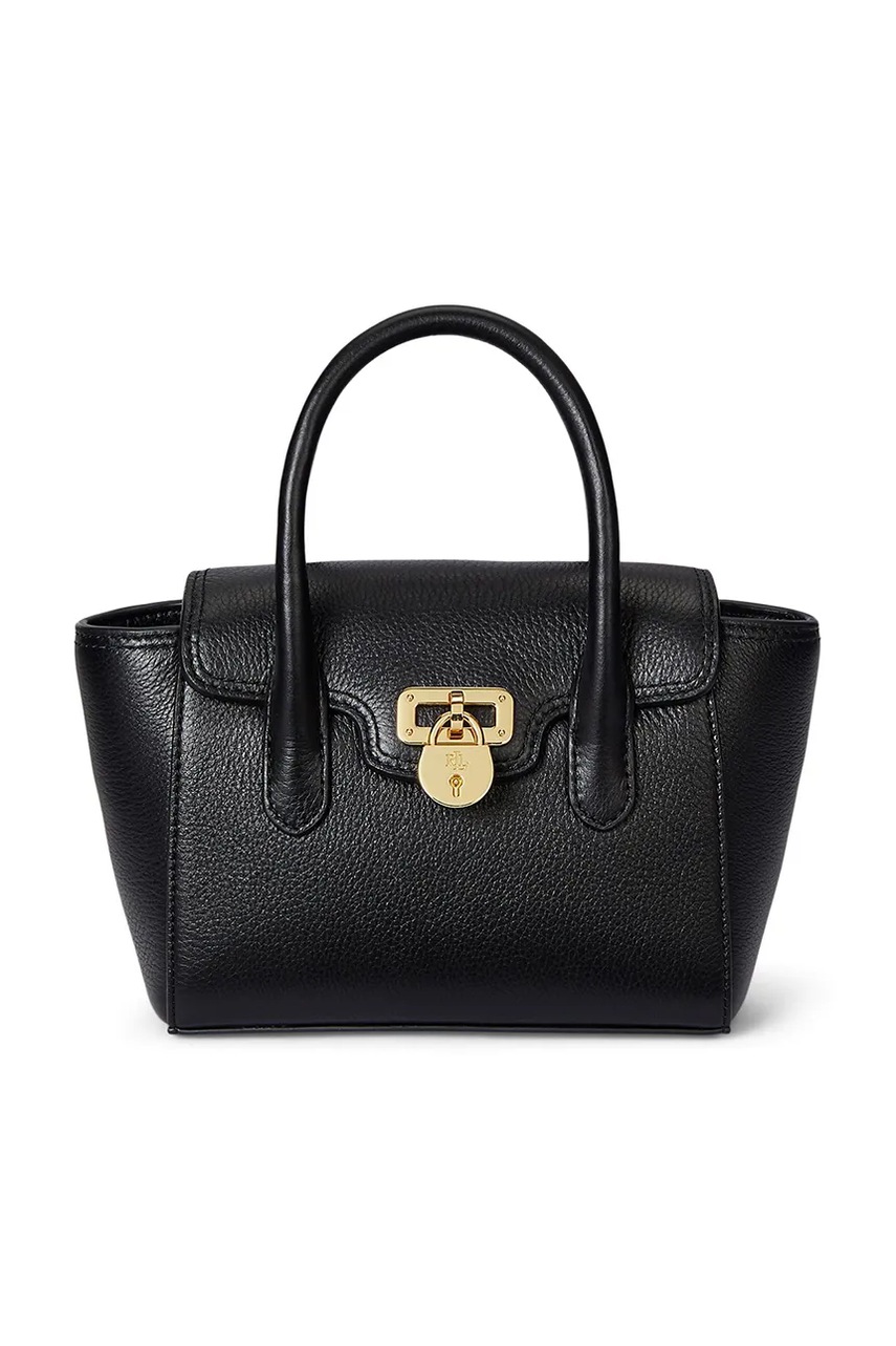 Levně Kožená kabelka Lauren Ralph Lauren černá barva, 431969349