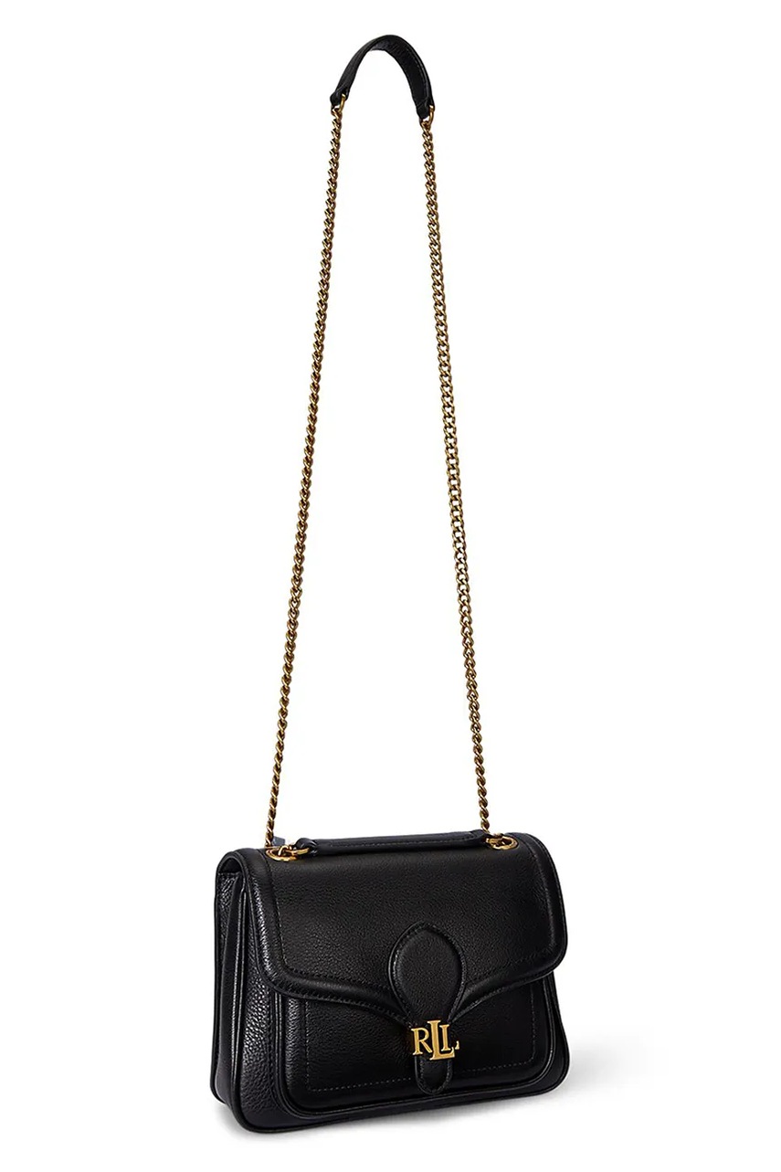 Кожаная сумочка Lauren Ralph Lauren цвет чёрный 431974552