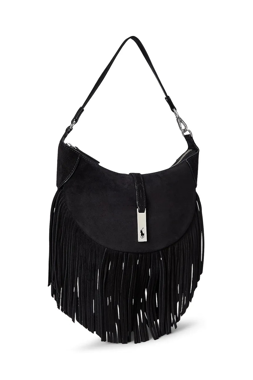 Замшевая сумочка Polo Ralph Lauren цвет чёрный 428902588 Замшевая сумочка Polo Ralph Lauren цвет чёрный 428902588