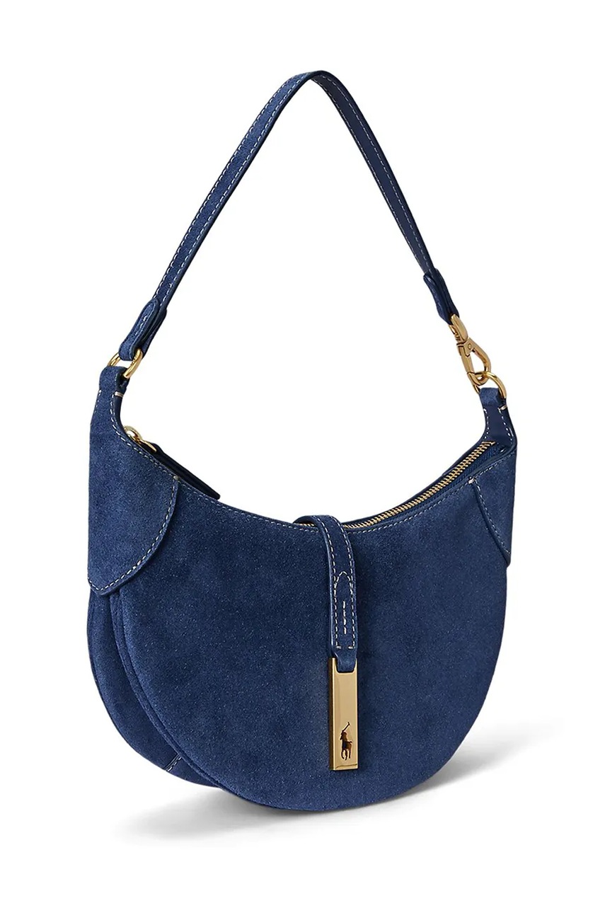 Замшевая сумочка Polo Ralph Lauren цвет синий 428922880