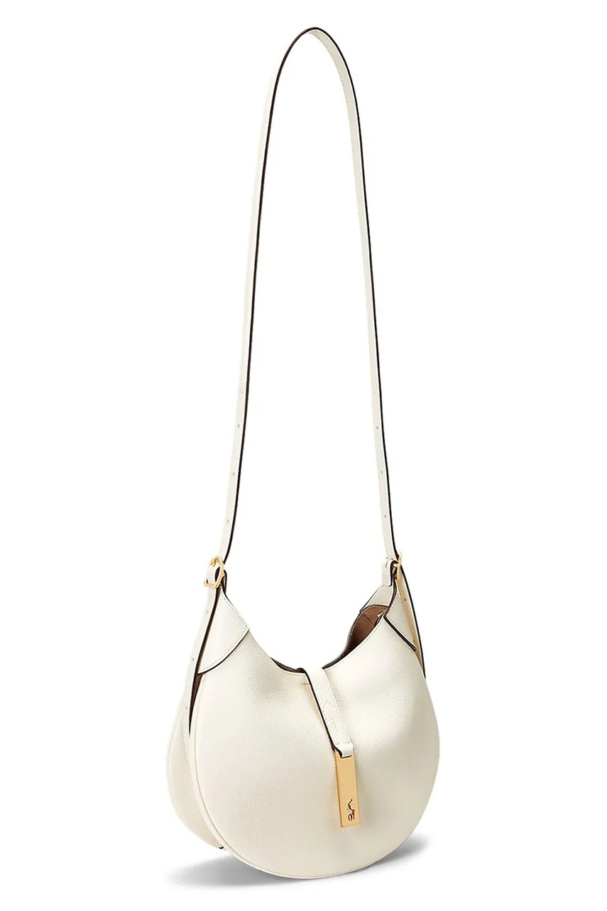 Кожаная сумочка Polo Ralph Lauren цвет белый 428944016