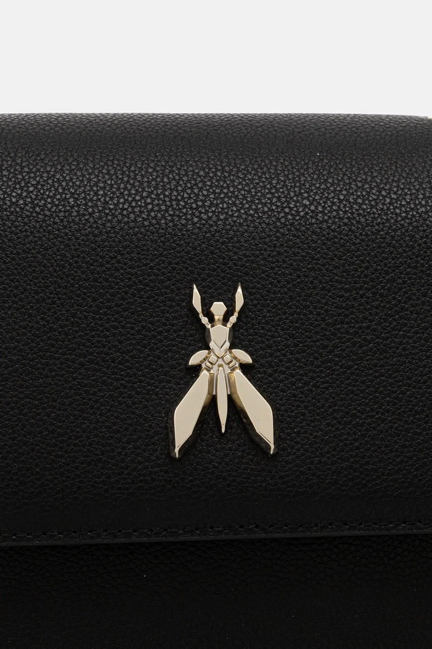 Δερμάτινη τσάντα Patrizia Pepe χρώμα: μαύρο, 8B0228 L001 φωτογραφία