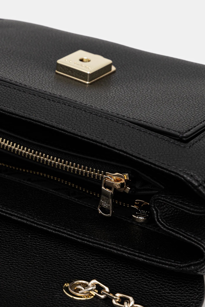 Δερμάτινη τσάντα Patrizia Pepe χρώμα: μαύρο, 8B0228 L001 φωτογραφία