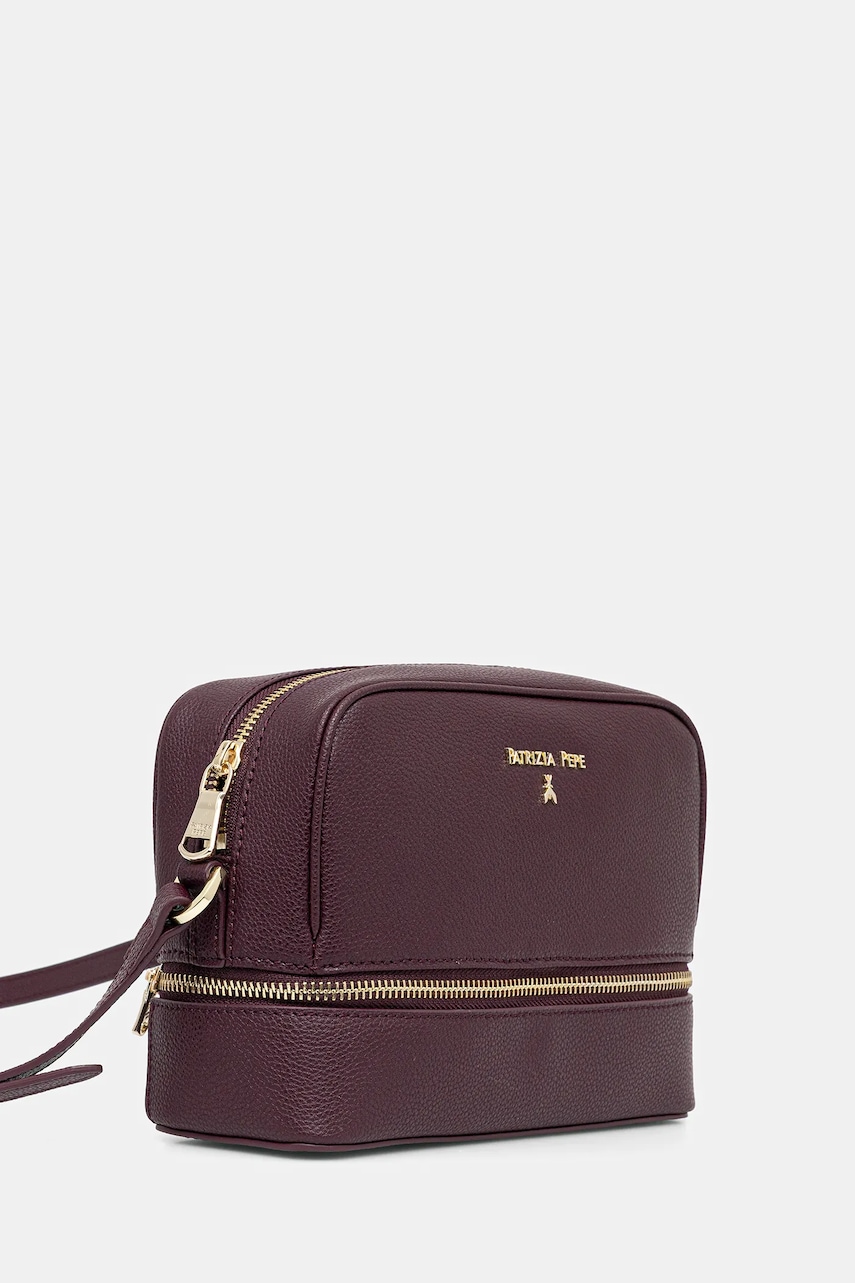 Кожаная сумочка Patrizia Pepe цвет фиолетовый 8B0253 L001 Кожаная сумочка Patrizia Pepe цвет фиолетовый 8B0253 L001