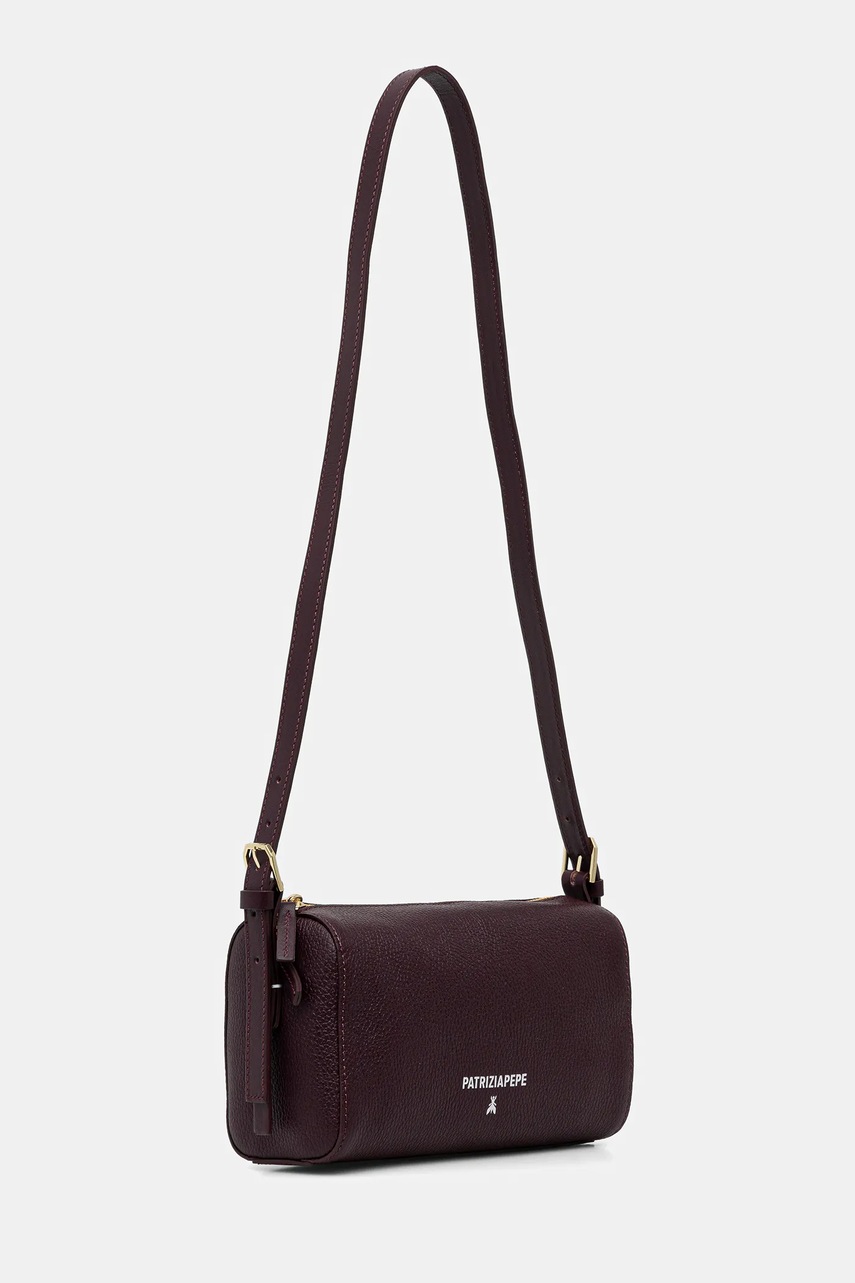 Кожаная сумочка Patrizia Pepe цвет бордовый 8B0255 L001 Кожаная сумочка Patrizia Pepe цвет бордовый 8B0255 L001