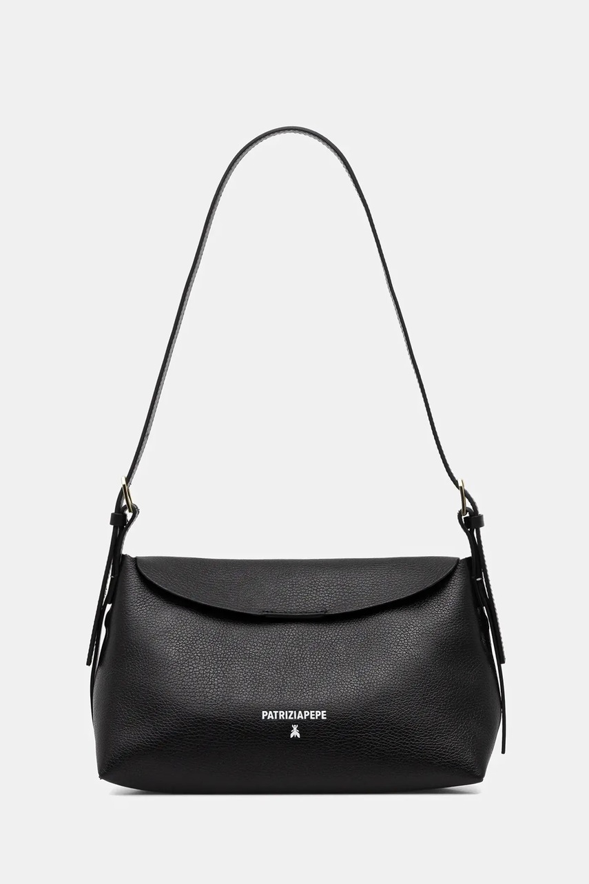 Кожаная сумочка Patrizia Pepe цвет чёрный 8B0256 L148 Кожаная сумочка Patrizia Pepe цвет чёрный 8B0256 L148