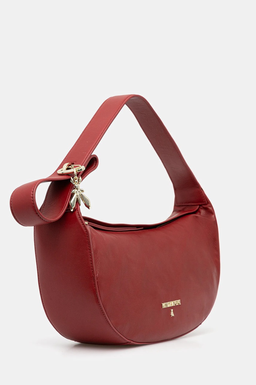 Кожаная сумочка Patrizia Pepe цвет бордовый 8B0274 L164 Кожаная сумочка Patrizia Pepe цвет бордовый 8B0274 L164