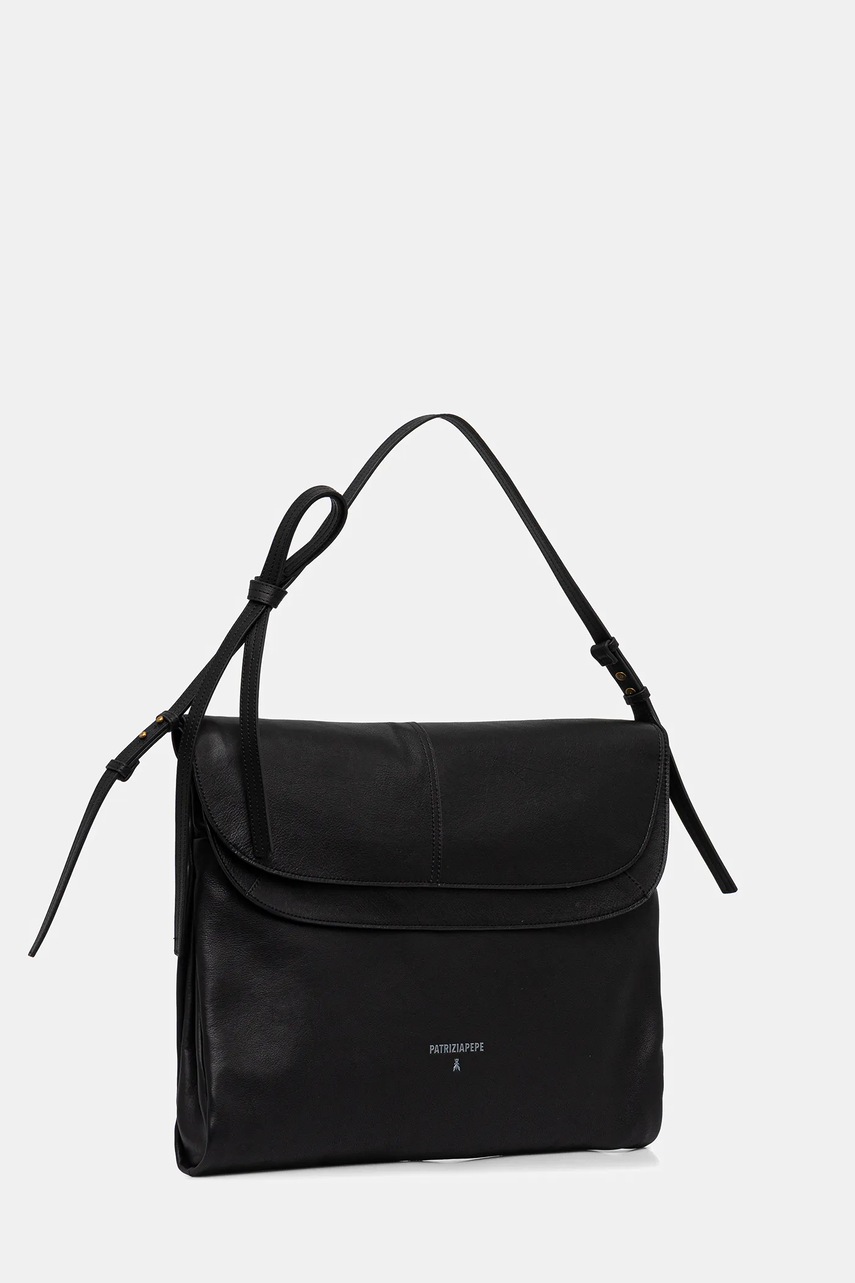 Кожаная сумочка Patrizia Pepe цвет чёрный 8B0517 L162 Кожаная сумочка Patrizia Pepe цвет чёрный 8B0517 L162