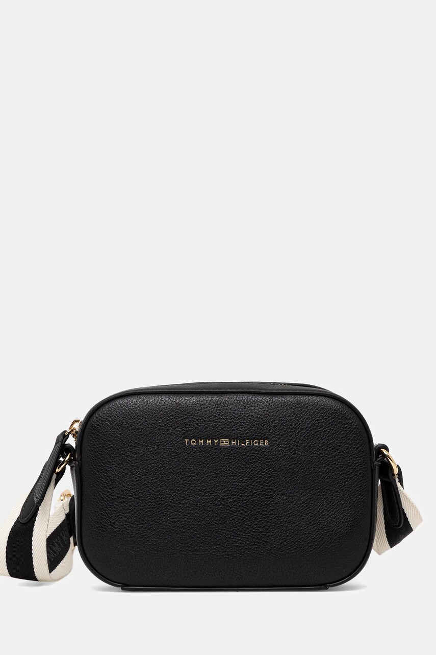 Levně Kabelka Tommy Hilfiger černá barva, AW0AW17450