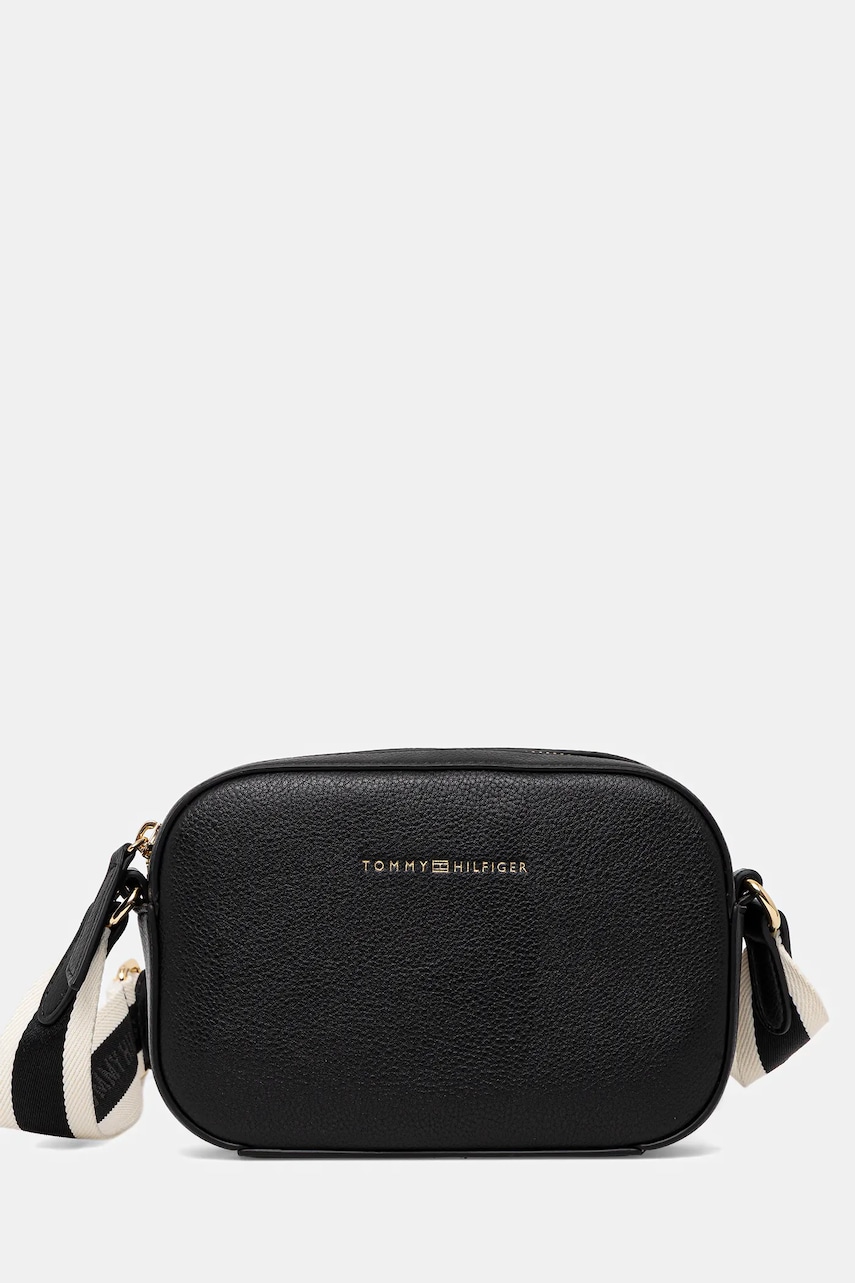 Kabelka Tommy Hilfiger černá barva, AW0AW17450