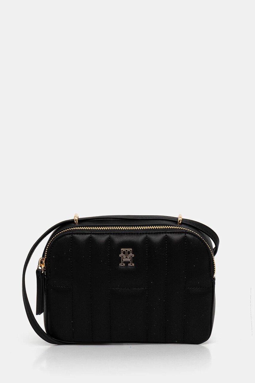 Levně Kabelka Tommy Hilfiger černá barva, AW0AW17453