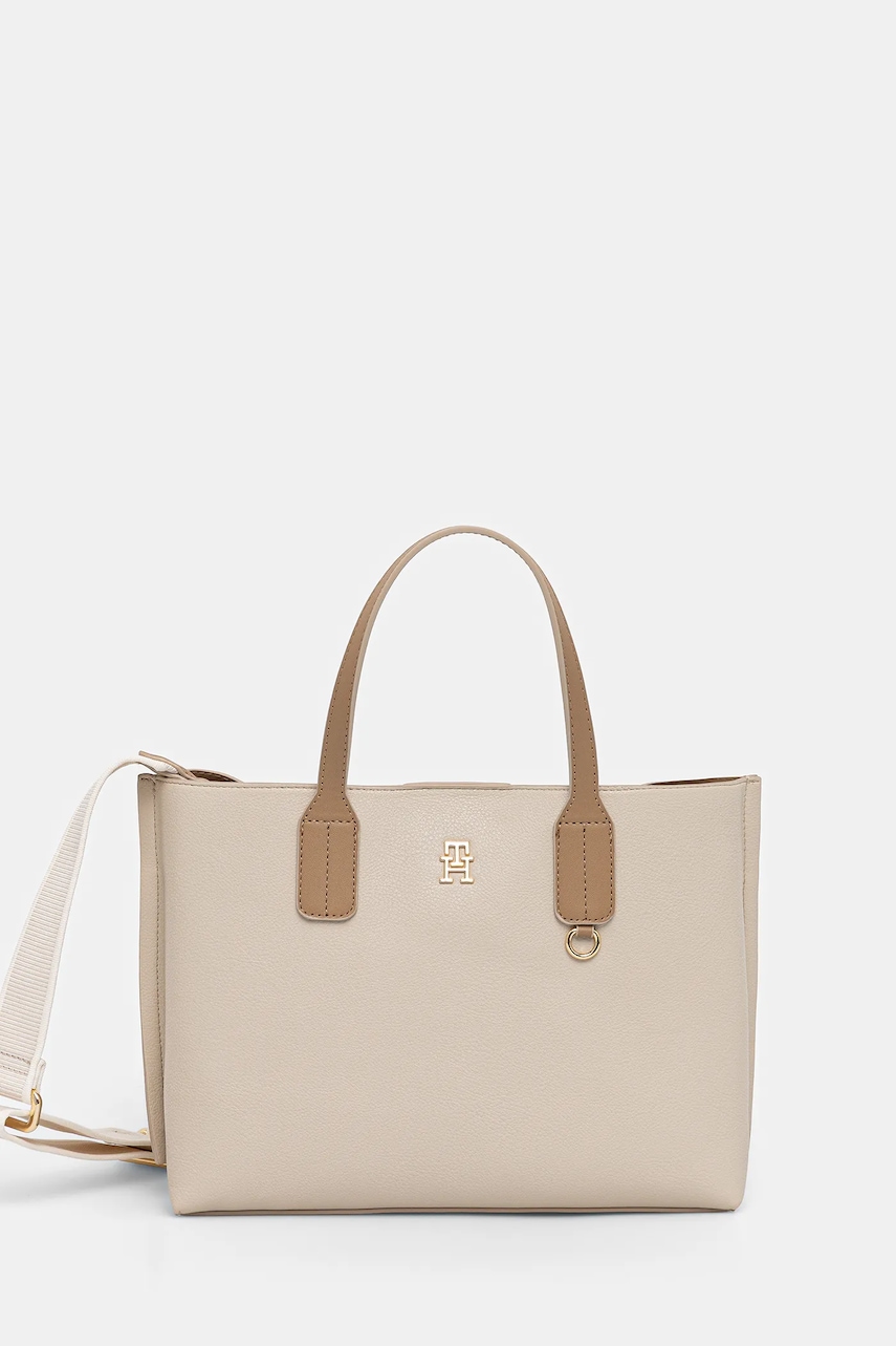 Levně Kabelka Tommy Hilfiger béžová barva, AW0AW17459