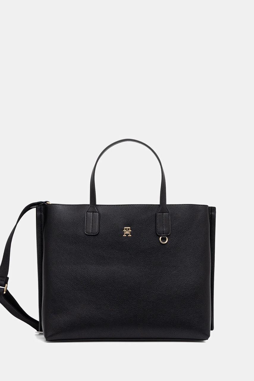 Levně Kabelka Tommy Hilfiger černá barva, AW0AW17463
