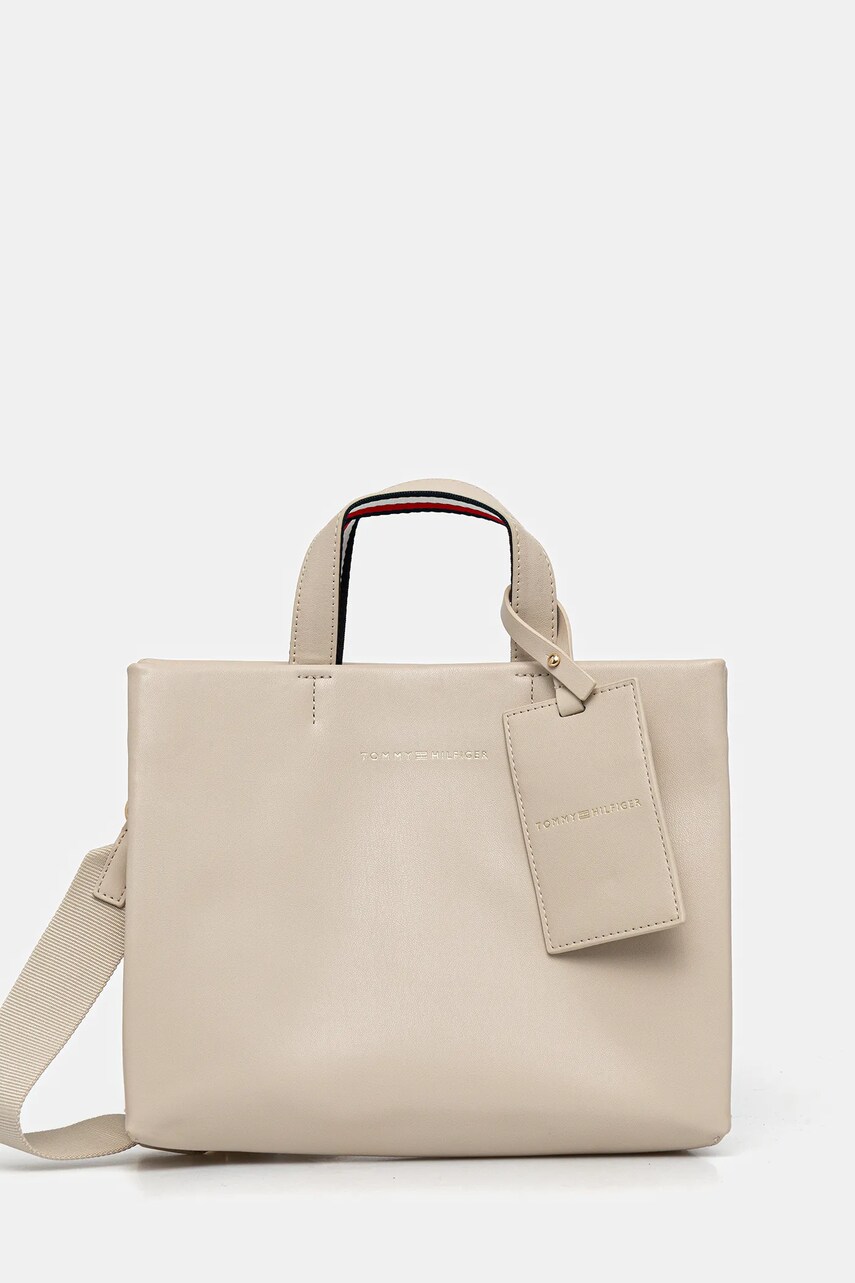 Levně Kabelka Tommy Hilfiger béžová barva, AW0AW17508