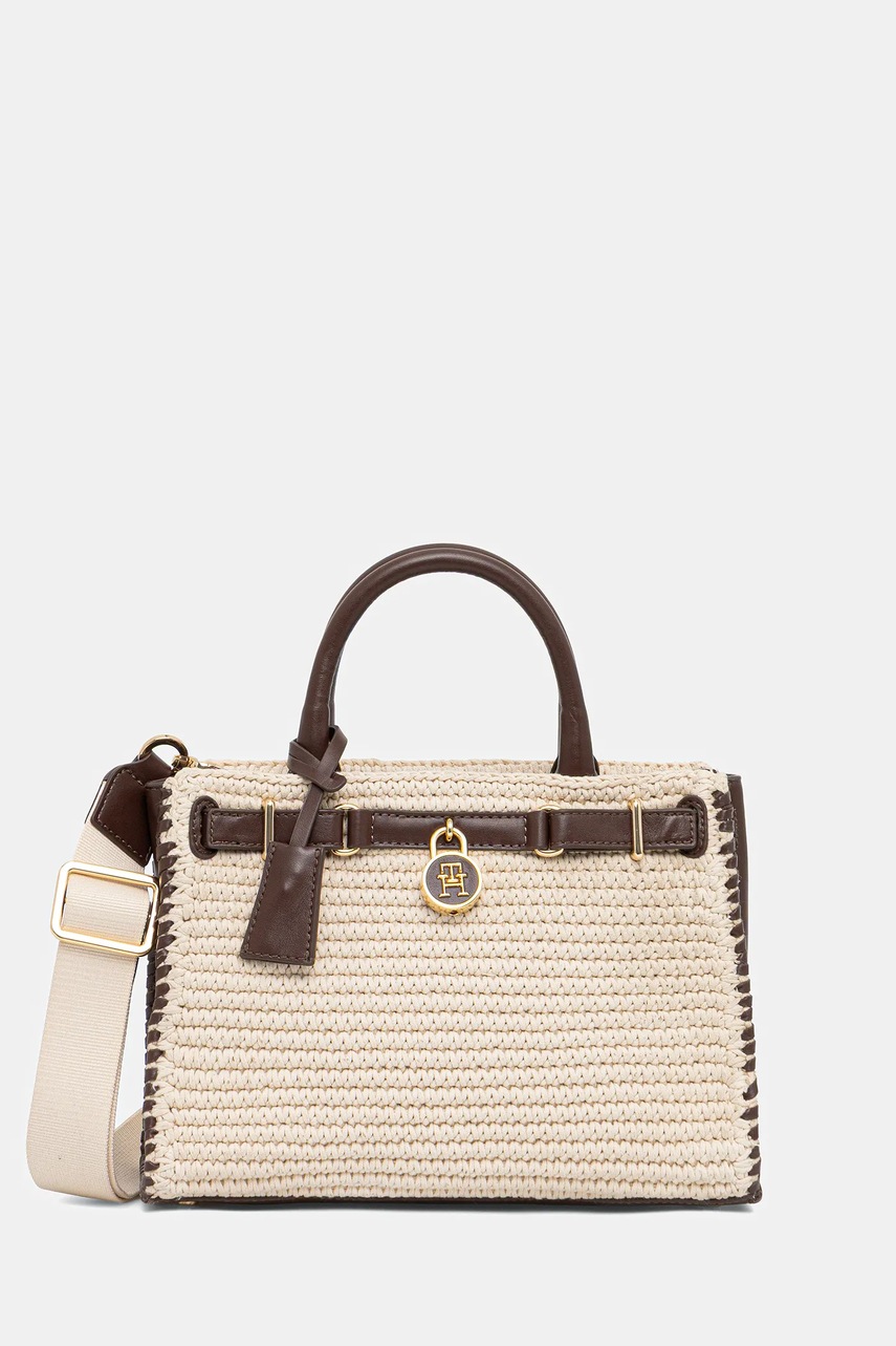 Levně Kabelka Tommy Hilfiger béžová barva, AW0AW17636