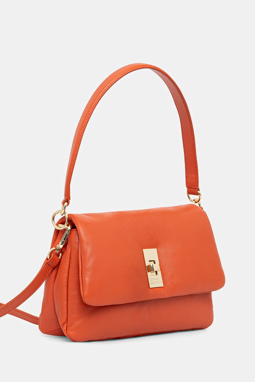 Кожаная сумочка Tommy Hilfiger цвет оранжевый AW0AW17638