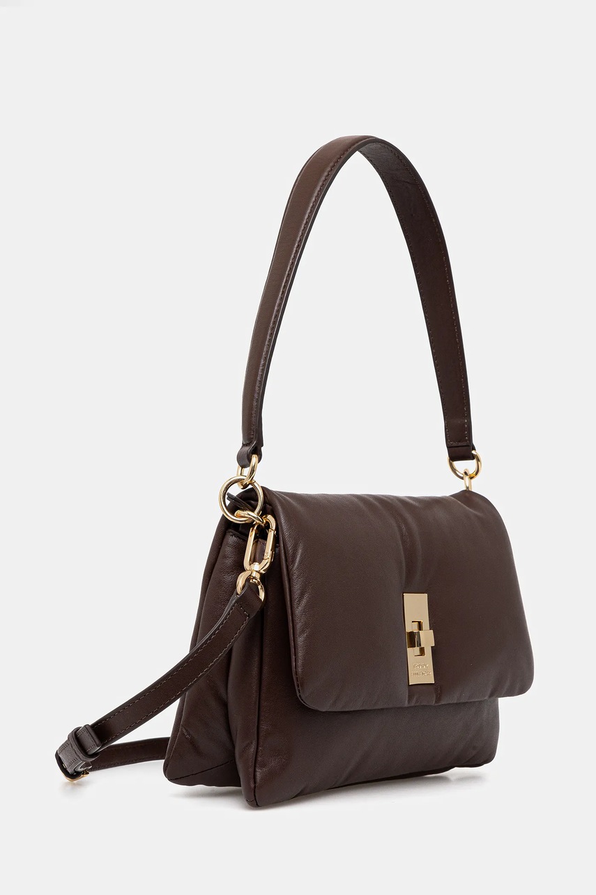 Кожаная сумочка Tommy Hilfiger цвет коричневый AW0AW17638