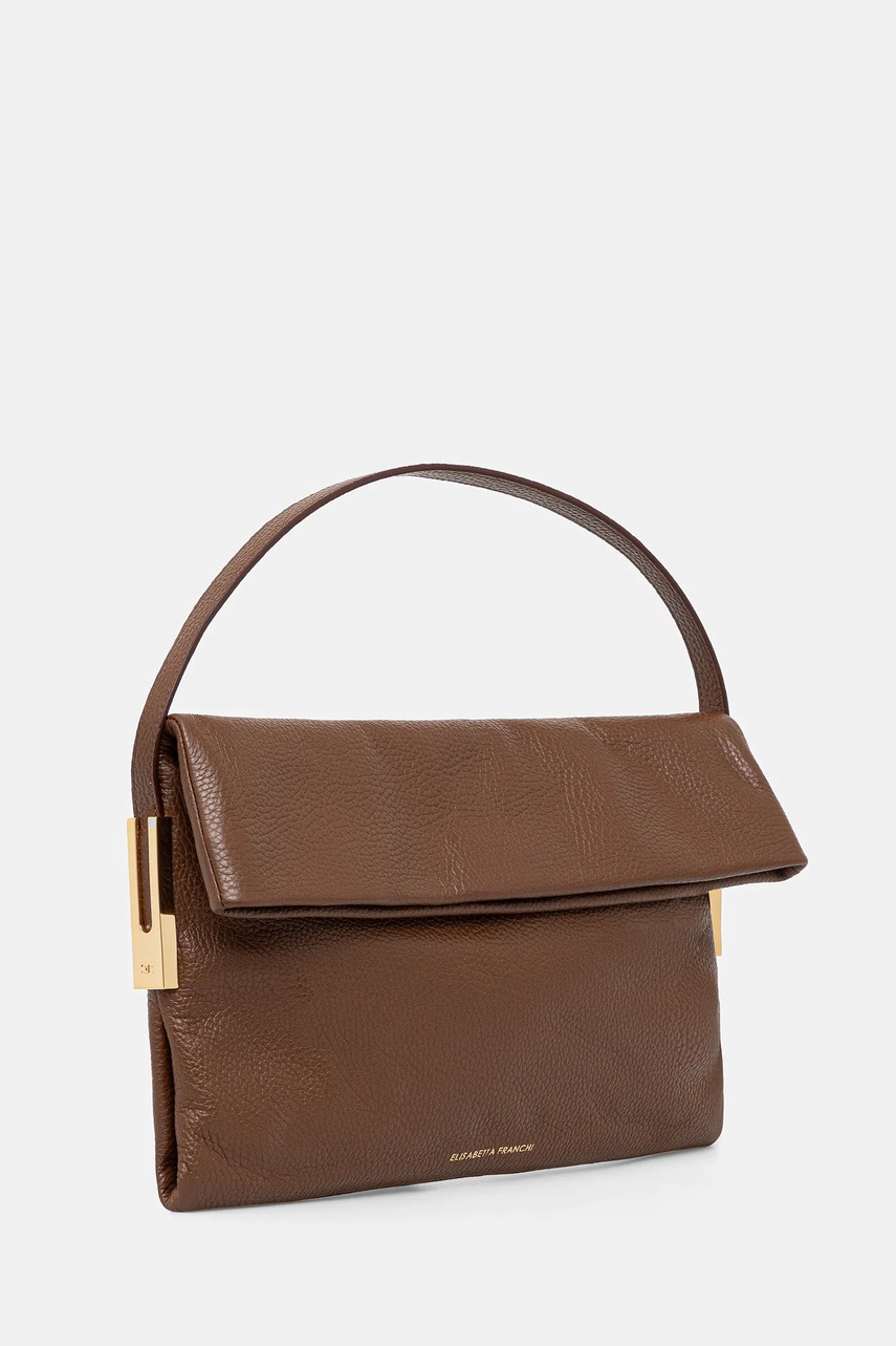Кожаная сумочка Elisabetta Franchi цвет коричневый BS48N56E2