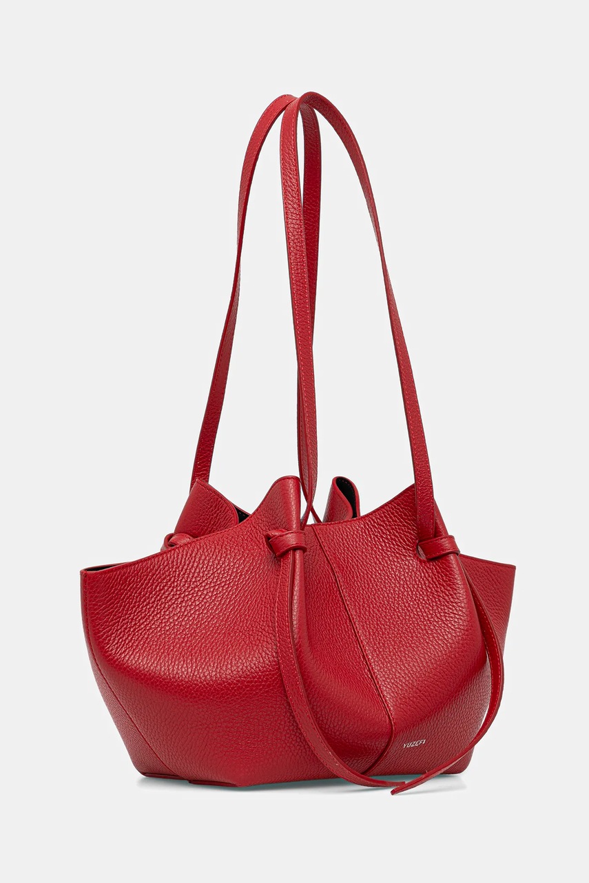 Δερμάτινη τσάντα Yuzefi MOCHI χρώμα: κόκκινο, YUZPF25-HB-MO-L060 φωτογραφία