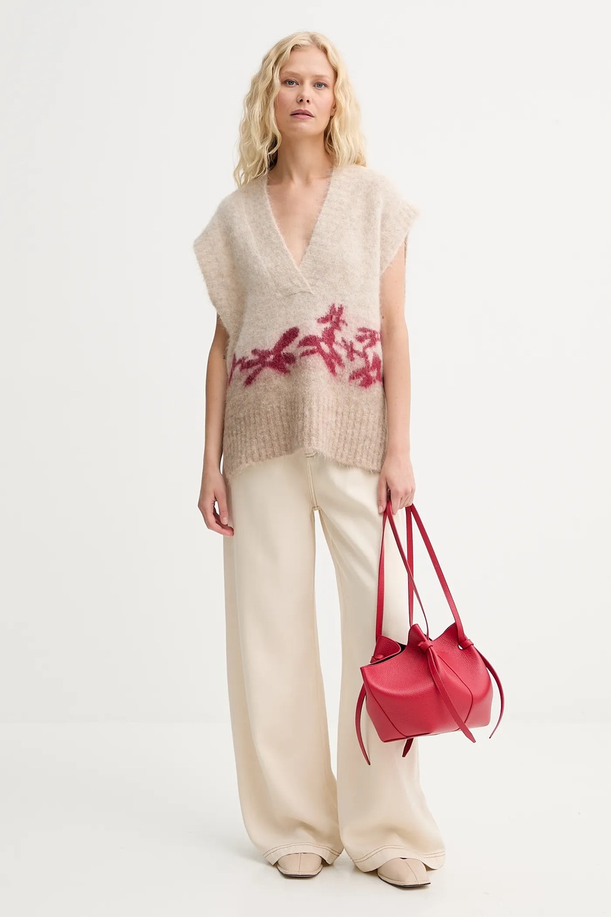 Кожаная сумочка Yuzefi MOCHI цвет красный YUZPF25-HB-MO-L060