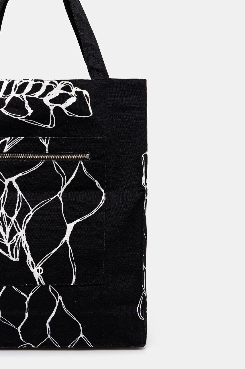 Хлопковая сумка Samsoe Samsoe SAPRINT цвет чёрный U25200001