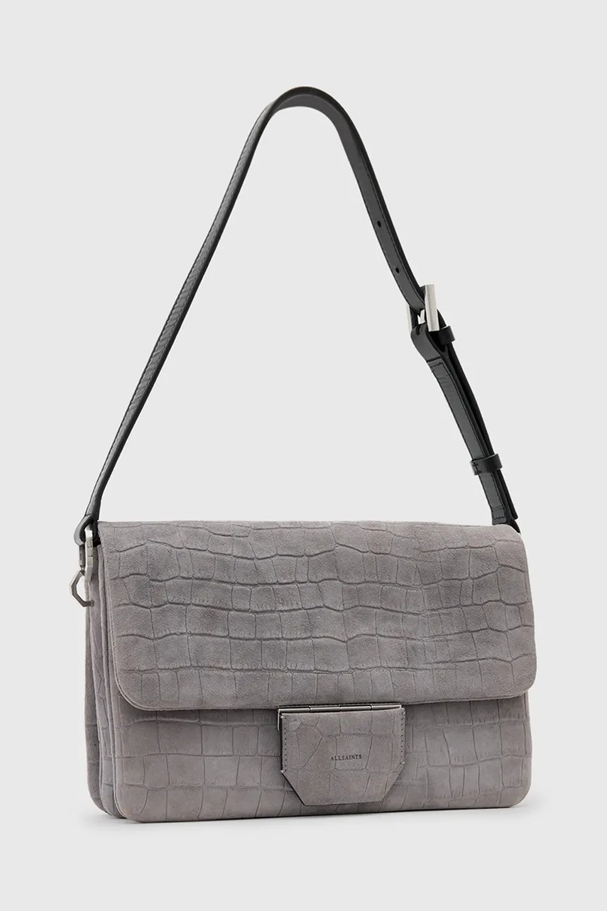 Кожаная сумочка AllSaints ONDINE цвет серый W353XC