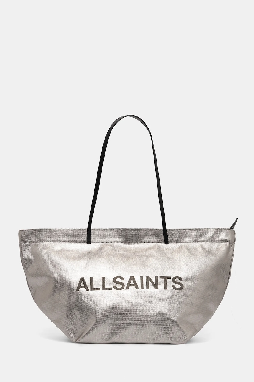 AllSaints poșetă SERAFINA culoarea argintiu, W438XC