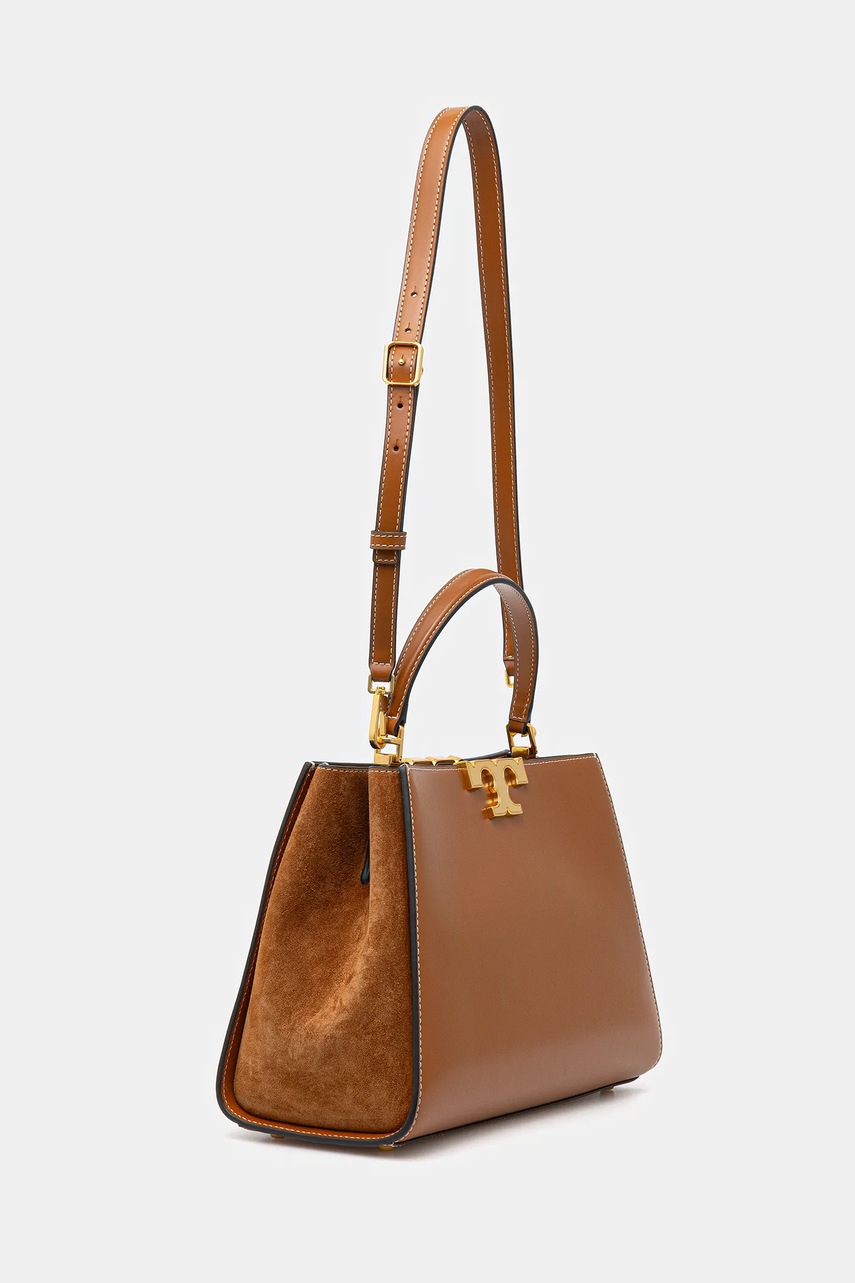 Кожаная сумочка Tory Burch Eleanor цвет коричневый 137312-201 Кожаная сумочка Tory Burch Eleanor цвет коричневый 137312-201