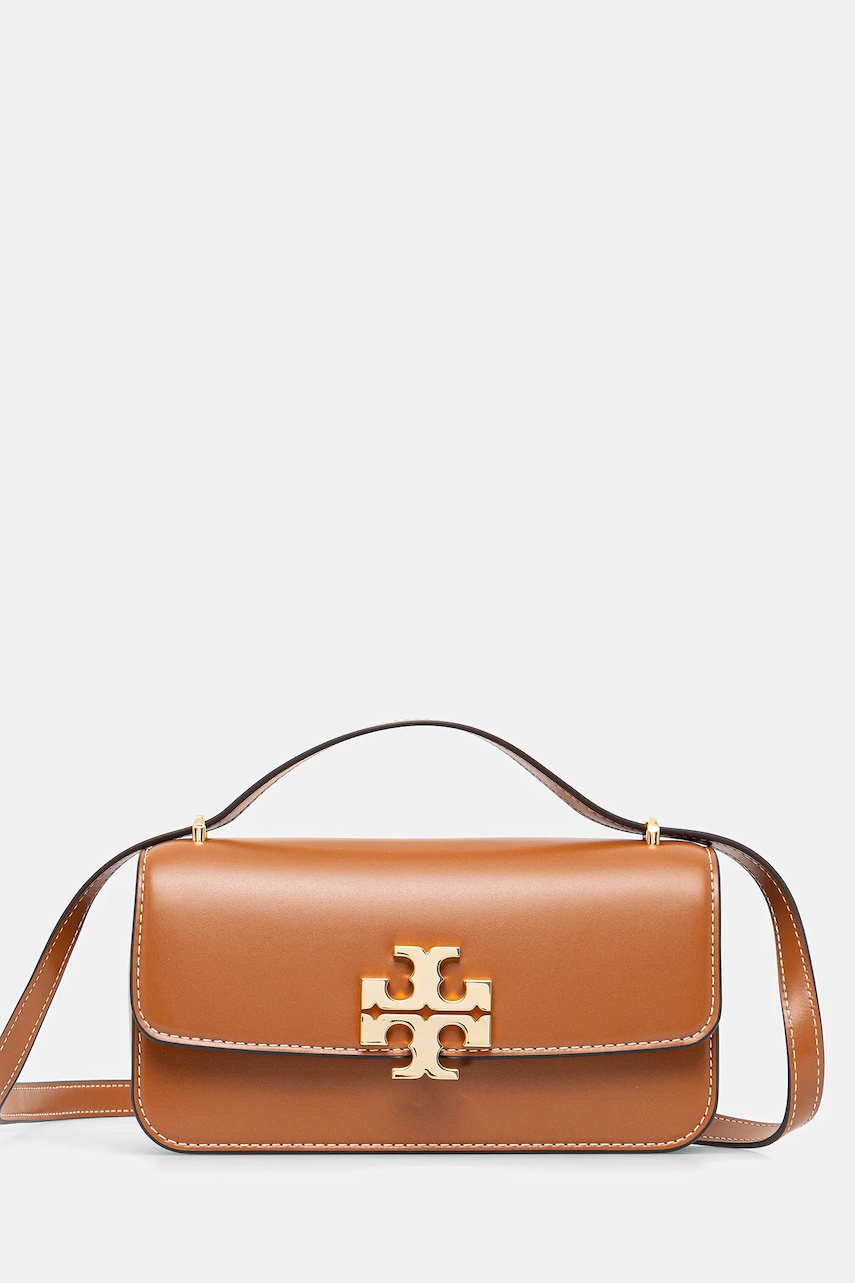 Tory Burch poșetă de piele Eleanor culoarea maro, 158734-200